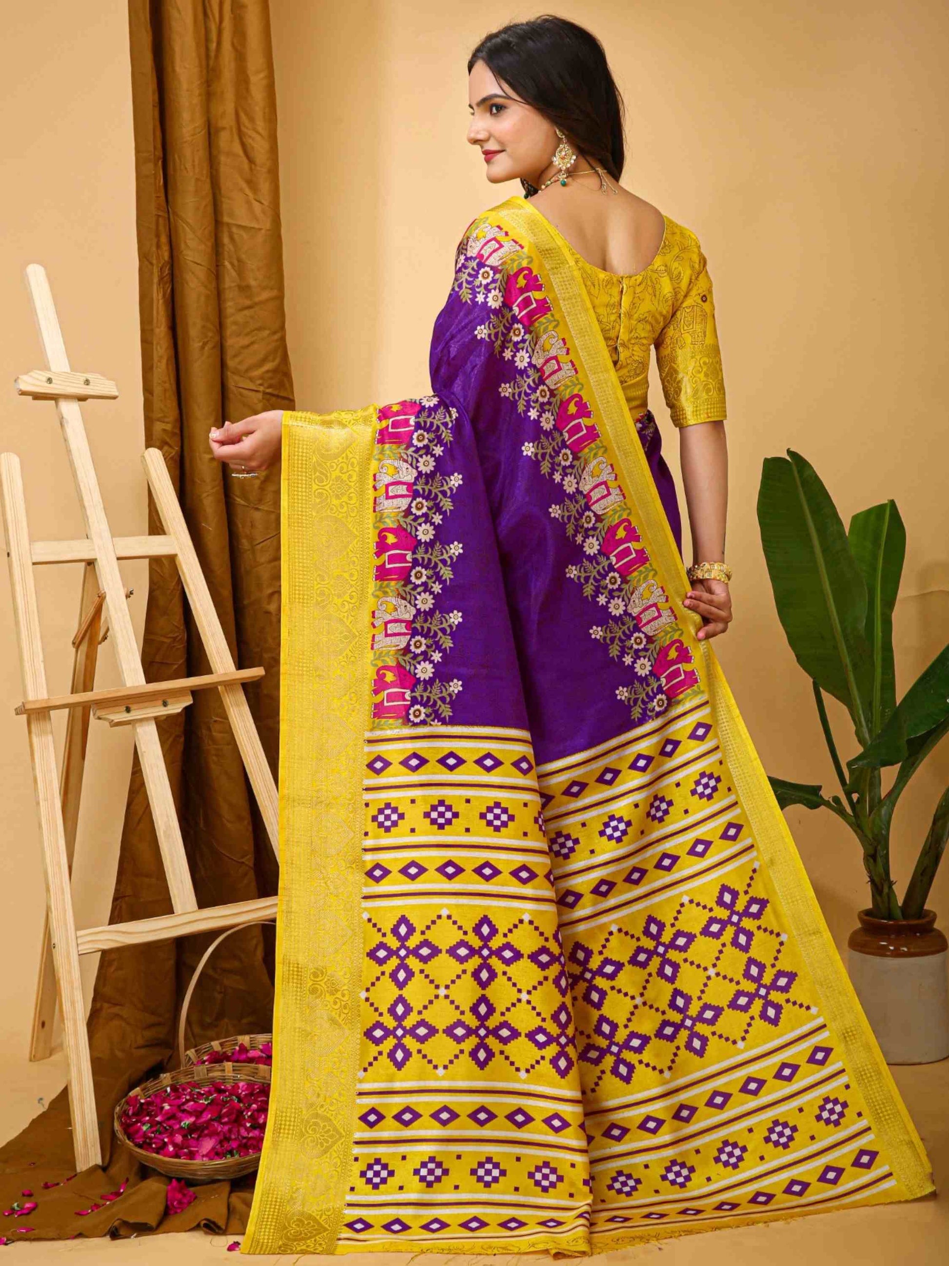 Dola Silk Saree Purple