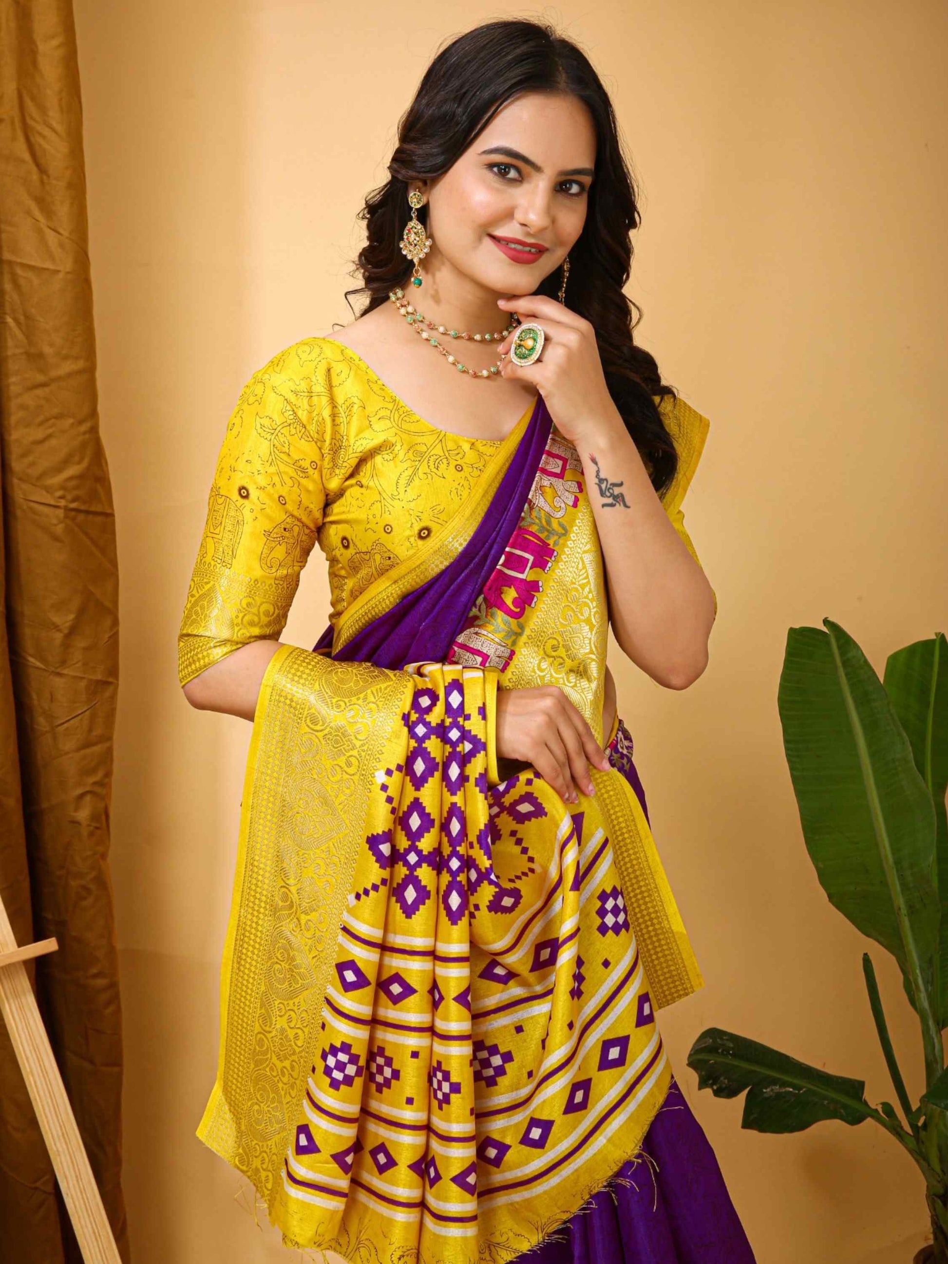 Dola Silk Saree Purple