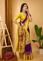 Dola Silk Saree Purple