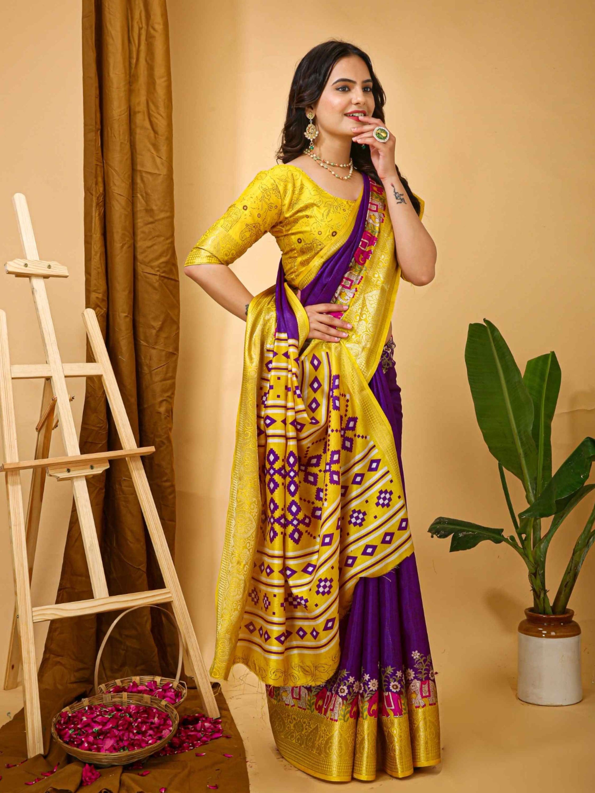 Dola Silk Saree Purple