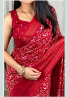 Dola Silk Saree Red