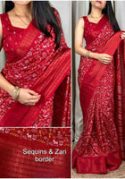 Dola Silk Saree Red