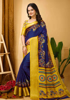 Dola Silk Saree Royal Blue