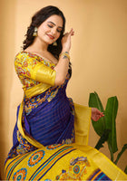 Dola Silk Saree Royal Blue