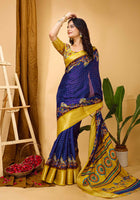 Dola Silk Saree Royal Blue