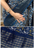 Dola Silk Saree Teal Blue