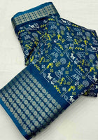 Dola Silk Saree Teal Blue