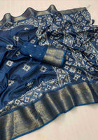 Dola Silk Saree Teal Blue
