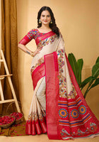 Dola Silk Saree White
