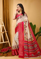 Dola Silk Saree White