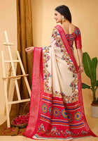 Dola Silk Saree White