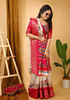 Dola Silk Saree White