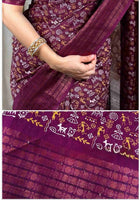 Dola Silk Saree Wine