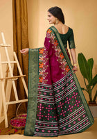 Dola Silk Saree Wine