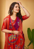 Dola Silk Saree Wine