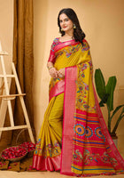 Dola Silk Saree Yellow