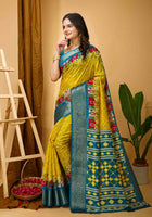 Dola Silk Saree Yellow