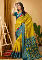 Dola Silk Saree Yellow