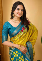 Dola Silk Saree Yellow