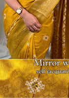 Dola Silk Saree Yellow