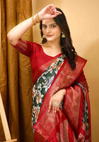 Green Dola Silk Cotton Saree