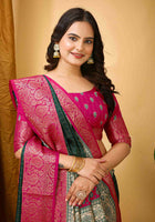 Green Dola Silk Cotton Saree
