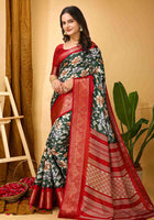 Green Dola Silk Cotton Saree