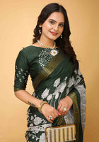 Green Handloom Cotton Saree