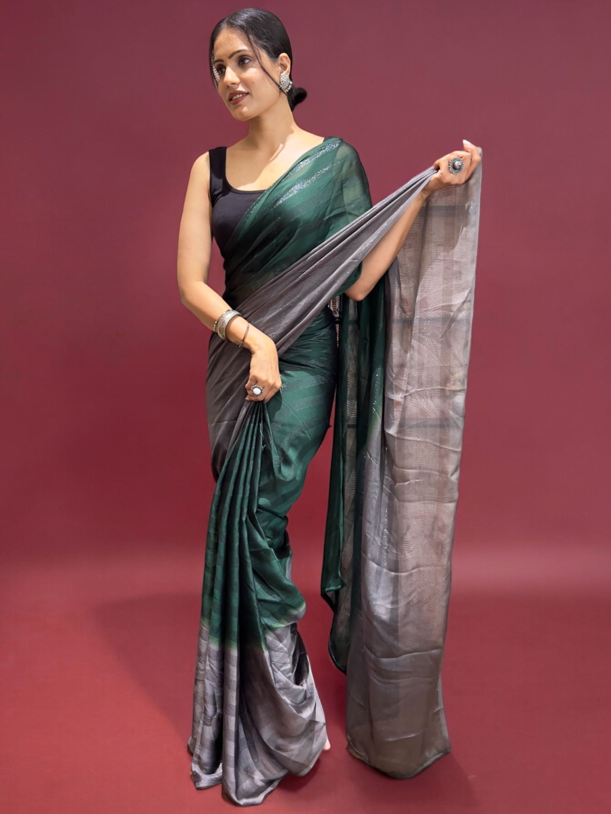 Green Ready-to-Wear Saree