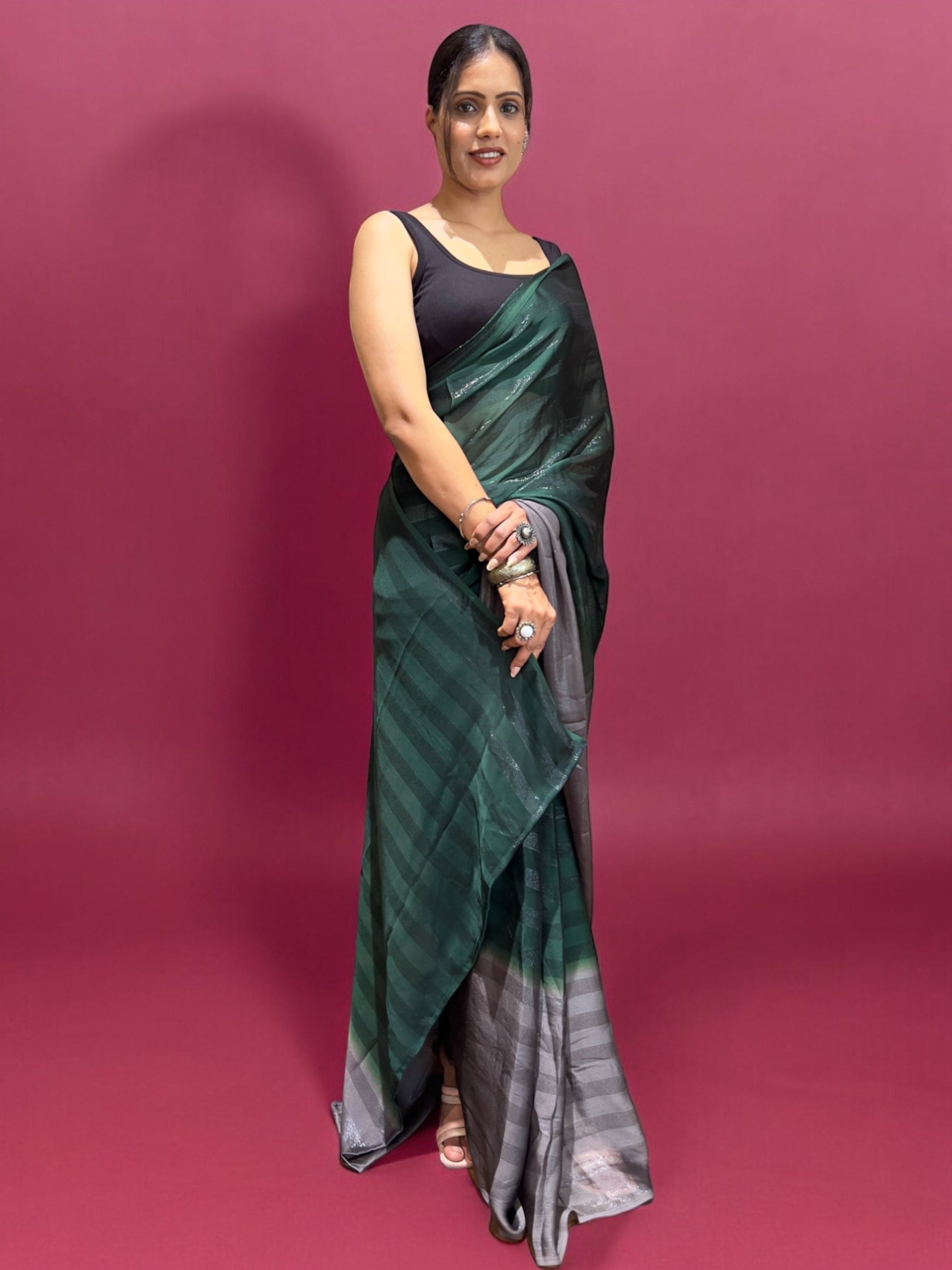 Green Ready-to-Wear Saree