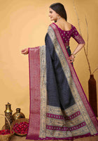 Grey Dola Silk Cotton Saree