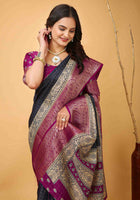 Grey Dola Silk Cotton Saree