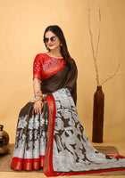 Handloom Cotton Saree Brown