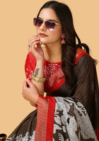Handloom Cotton Saree Brown