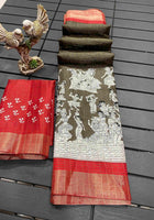 Handloom Cotton Saree Brown