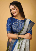 Handloom Cotton Saree Green
