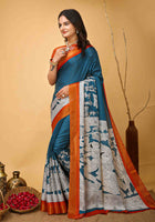 Handloom Cotton Saree Light Blue