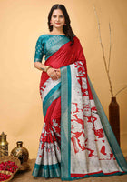 Handloom Cotton Saree Maroon