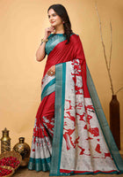 Handloom Cotton Saree Maroon