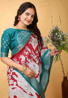 Handloom Cotton Saree Maroon