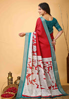 Handloom Cotton Saree Maroon