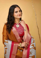 Handloom Cotton Saree Mustard