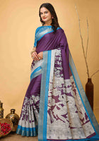 Handloom Cotton Saree Purple