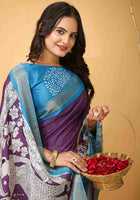 Handloom Cotton Saree Purple
