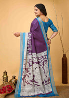 Handloom Cotton Saree Purple