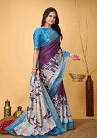 Handloom Cotton Saree Purple