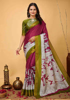 Handloom Cotton Saree Wine