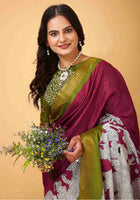 Handloom Cotton Saree Wine