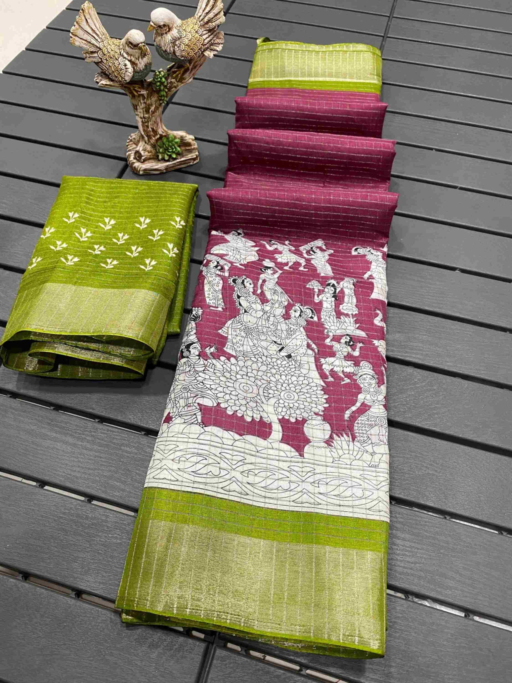 Handloom Cotton Saree Wine