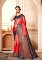 Kanchipuram Silk Saree Brick Red